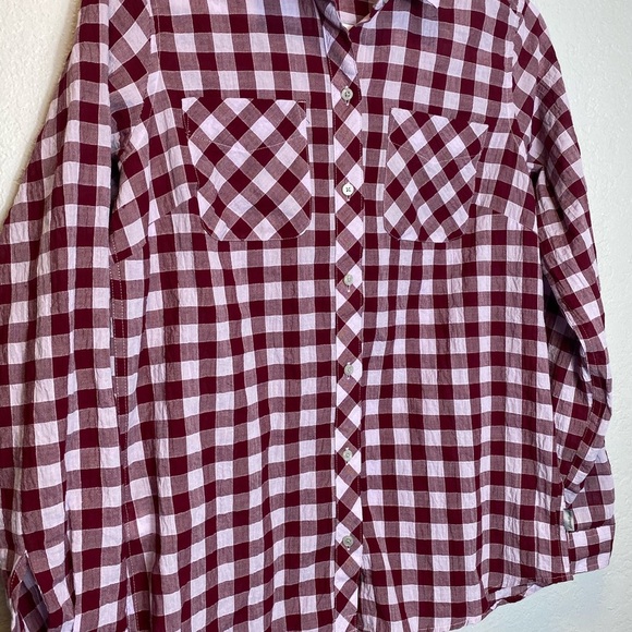 Eddie Bauer Womens Plad Button Down Shirt Sz S - Picture 4 of 6